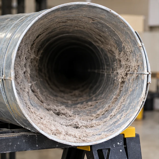 Illustrative before view for air-duct-cleaning